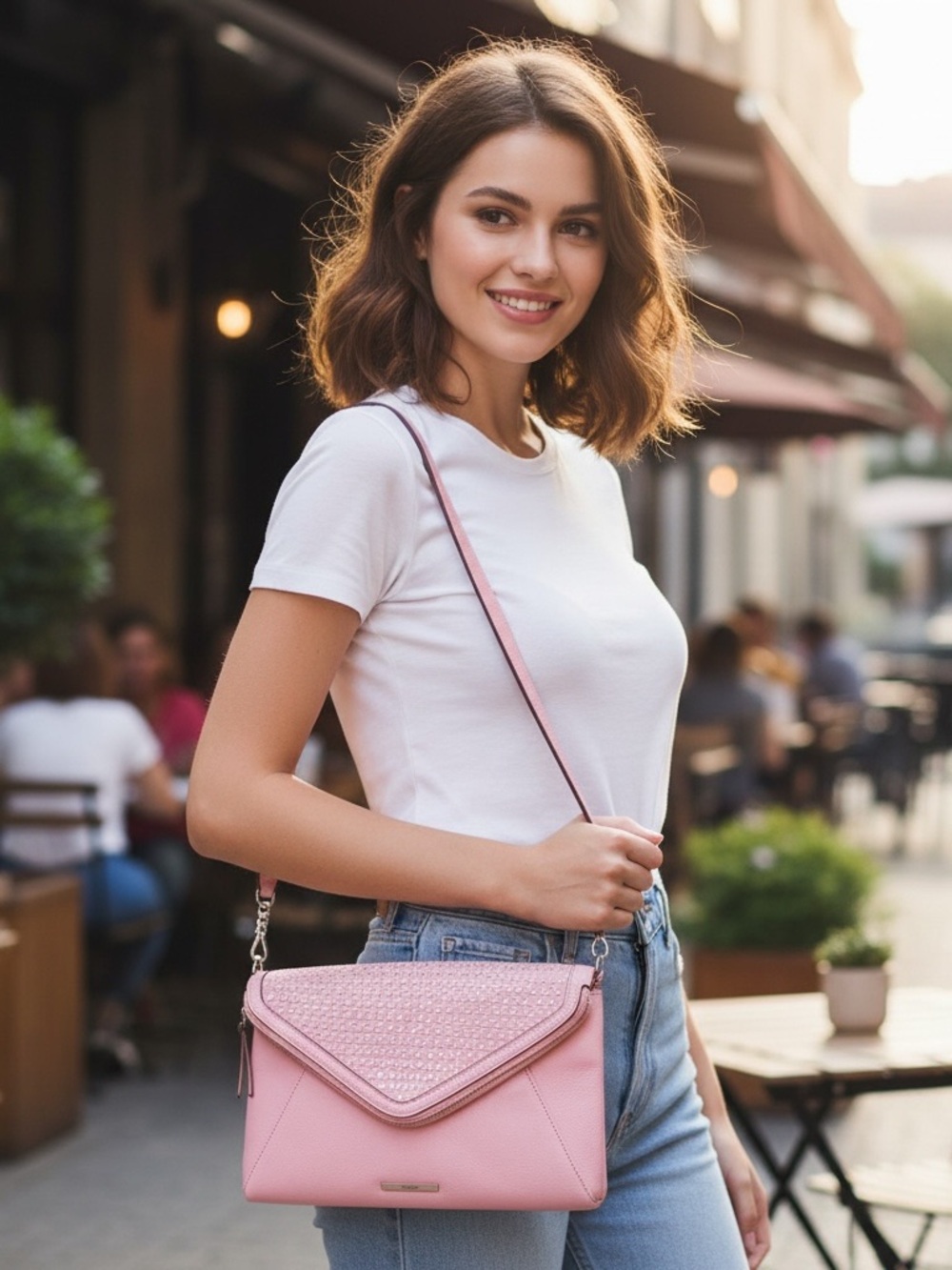 Nine West Pink Crossbody Envelope Bag